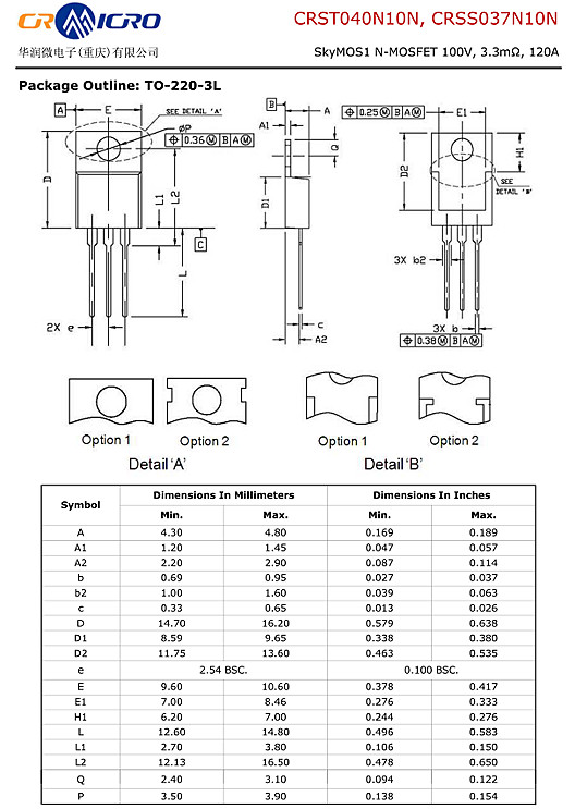 CRSS037N10N(華潤微) CRSS037N10N(華潤微)