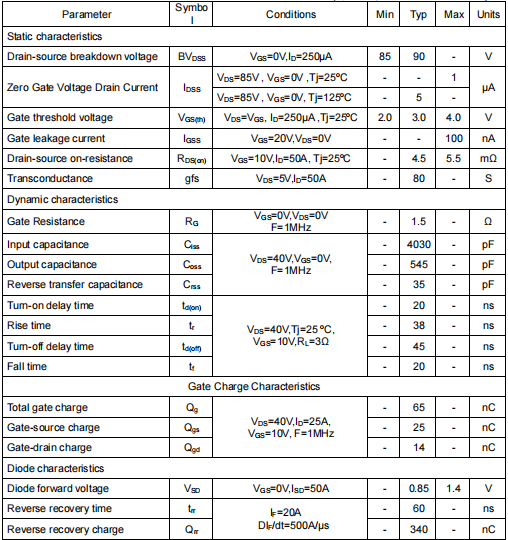 儲能電源保護板,KCX3008A參數