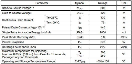 200v130a場效應管,2920mos管