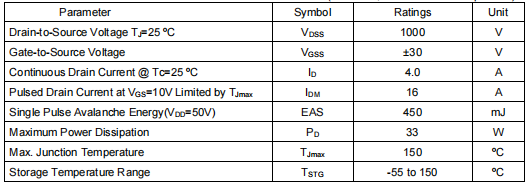 1000v場效應(yīng)管,KNP43100A