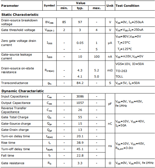 85v120a,50N08場(chǎng)效應(yīng)管