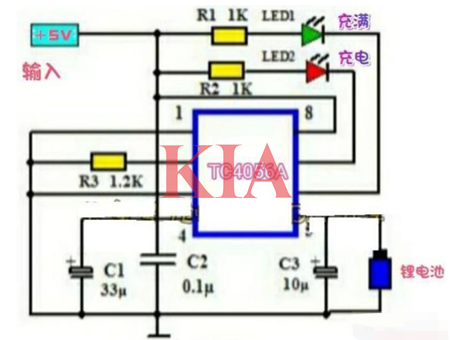 鋰電池充電器電路,原理