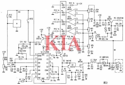 電瓶車控制器電路