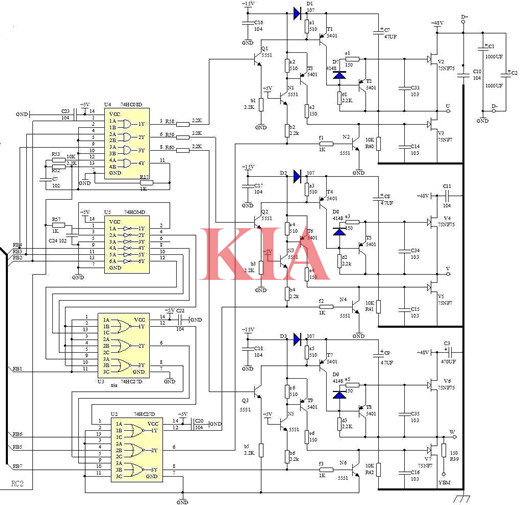 ?電動(dòng)車控制器開關(guān)驅(qū)動(dòng)原理,電路圖-KIA MOS管